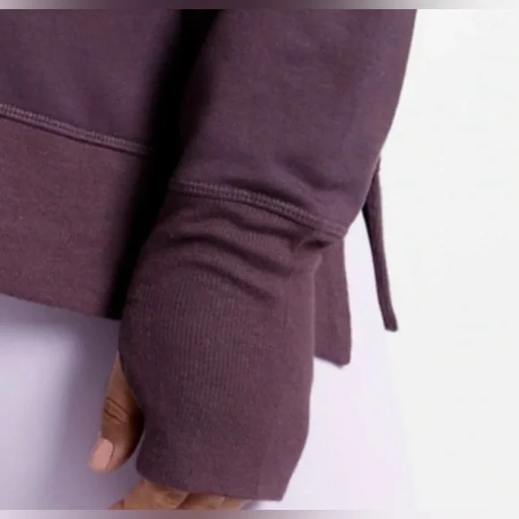 EUC Athleta Deep Purple Coaster Luxe Sweatshirt With Thumb holes,size Large-tall - Picture 6 of 15